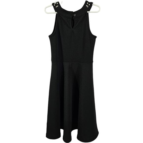 Children's Place Black Sleeveless Hi-Lo Dress With Rhinestones Girl's 7/8 - Picture 3 of 9